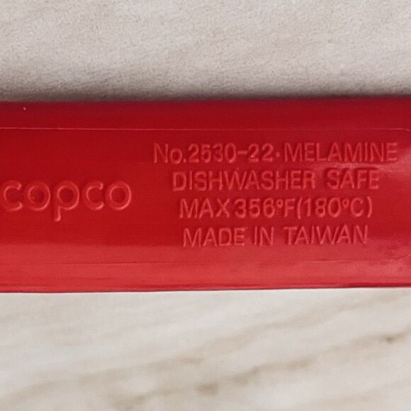 COPCO MELAMINE Utensils Serving Spoon/Fork/Strainer Long Handle Blue Red White - Picture 5 of 14